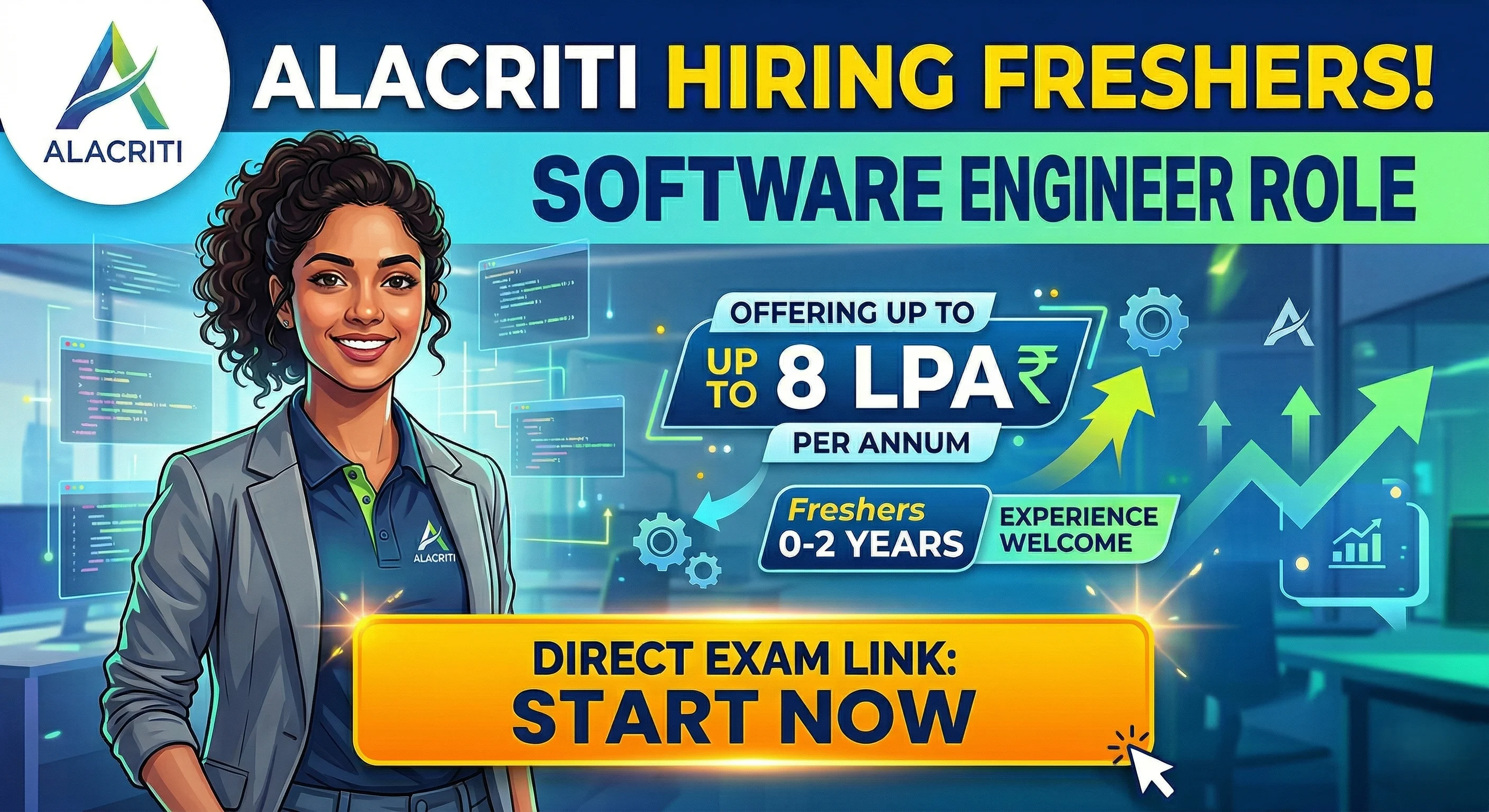 Alacriti hiring freshers for software engineer through hiring challenge