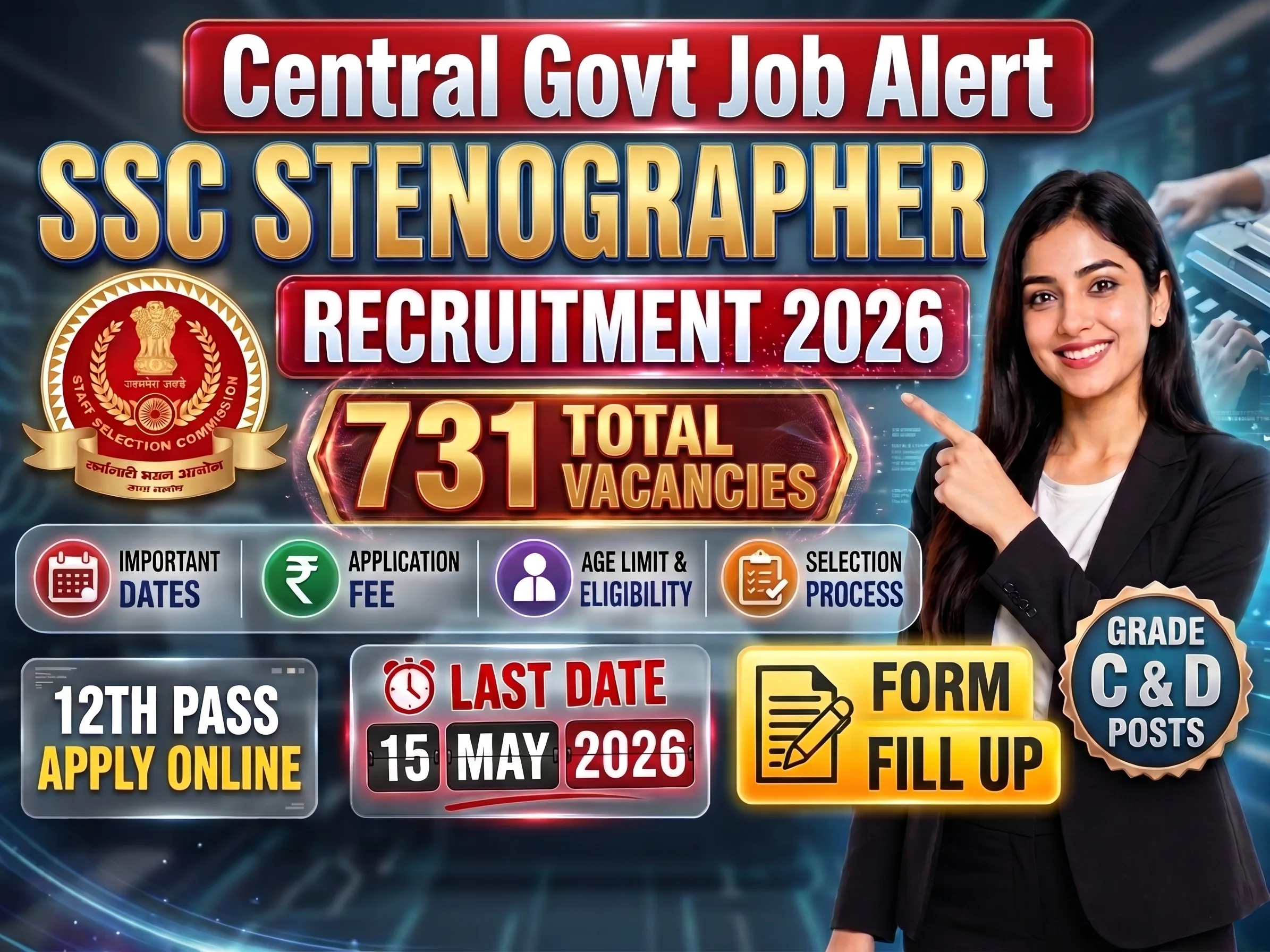 SSC Stenographer recruitment 2026 guide
