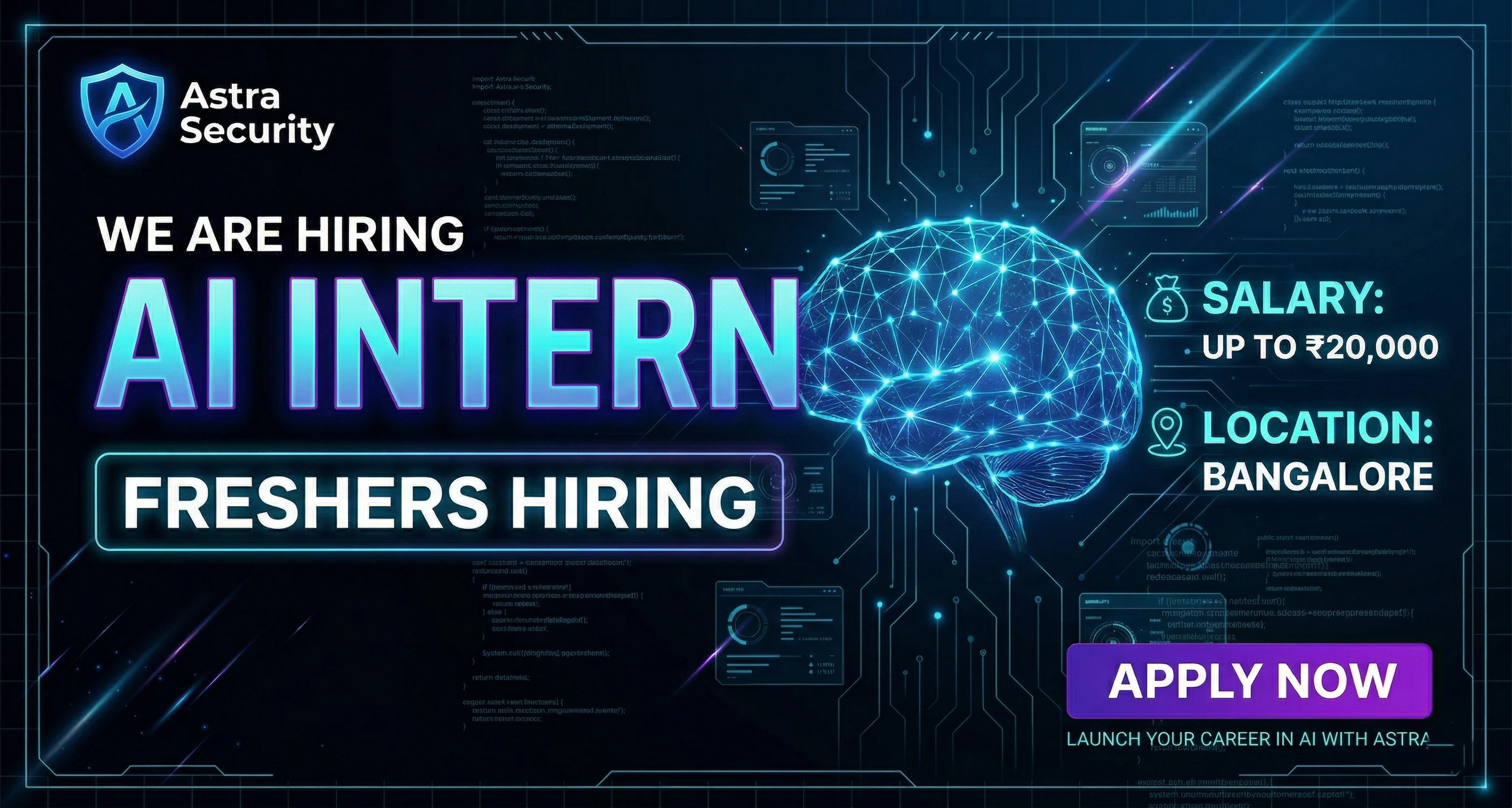 Astra Security hiring freshers for AI Engineer Intern in Bengaluru