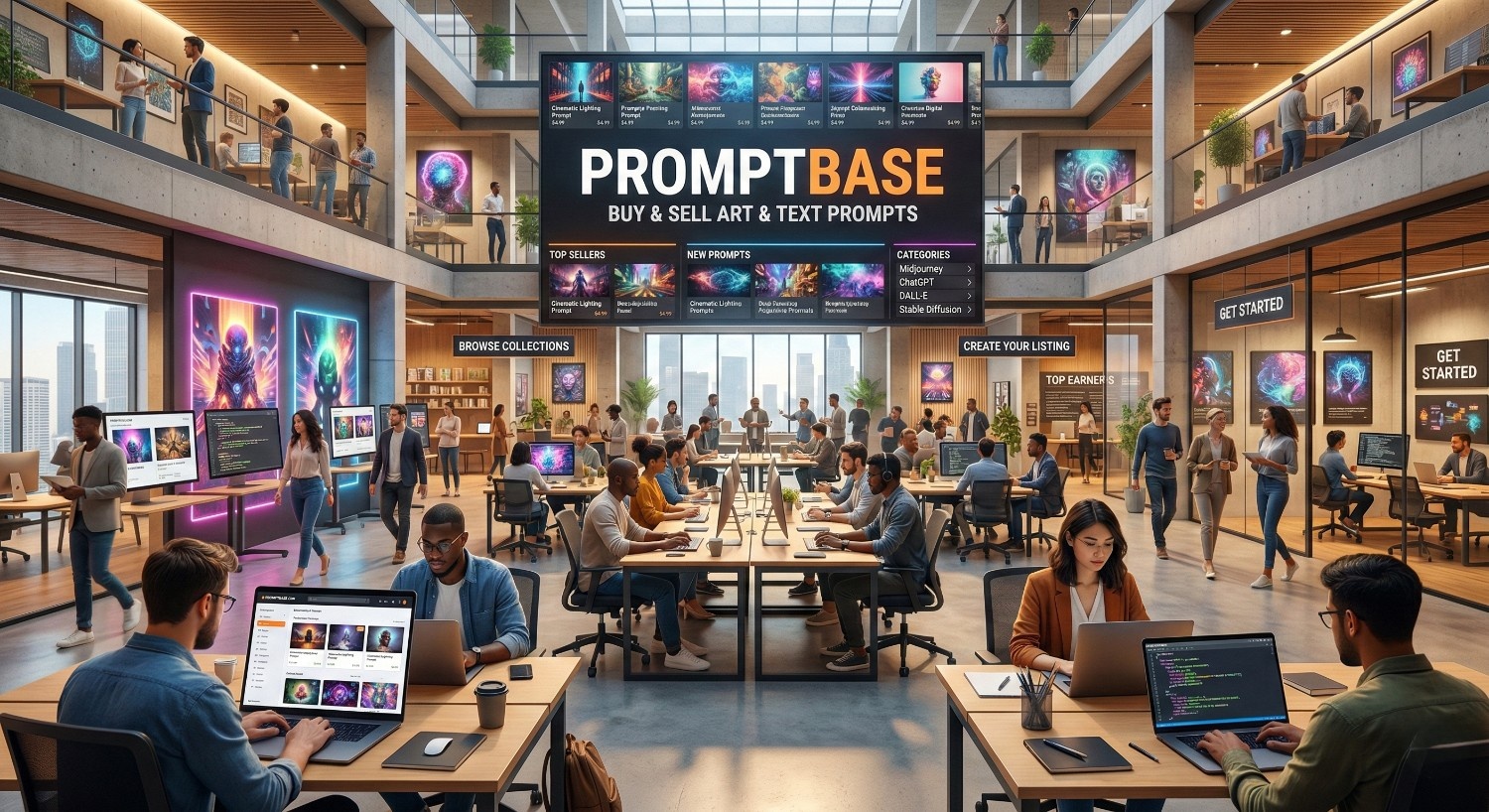 PromptBase Marketplace - Buy and Sell AI Prompts for ChatGPT Midjourney DALL-E Stable Diffusion